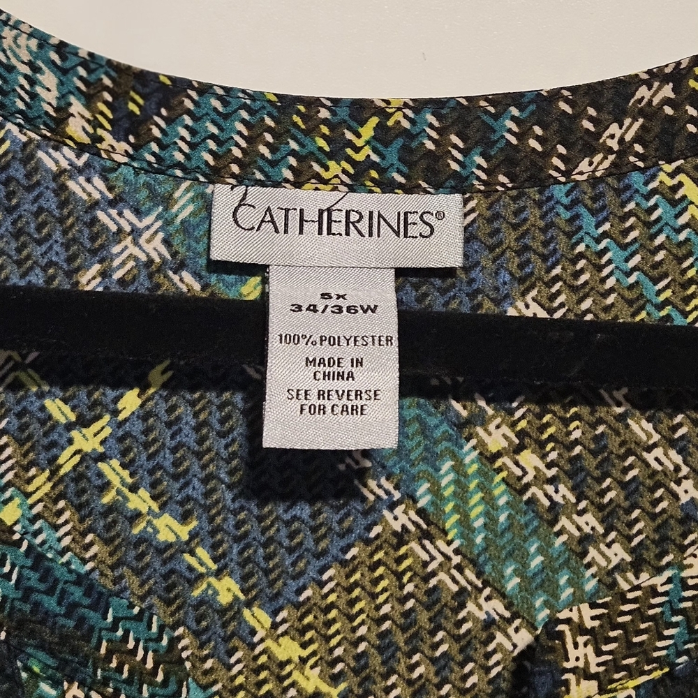 Catherines Popover V-neck Tunic Size 5X - Picture 4 of 13